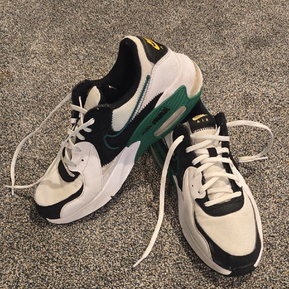 Nike Other - Nike Air Black and White Sneakers with Green Highlights